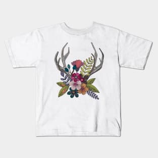 Boho antlers Kids T-Shirt